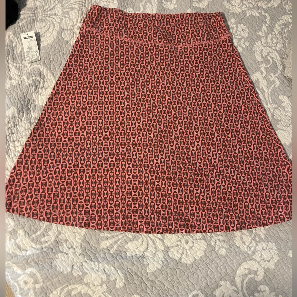 Fresh Produce Owls Eye Patterned A-Line Skirt, size S